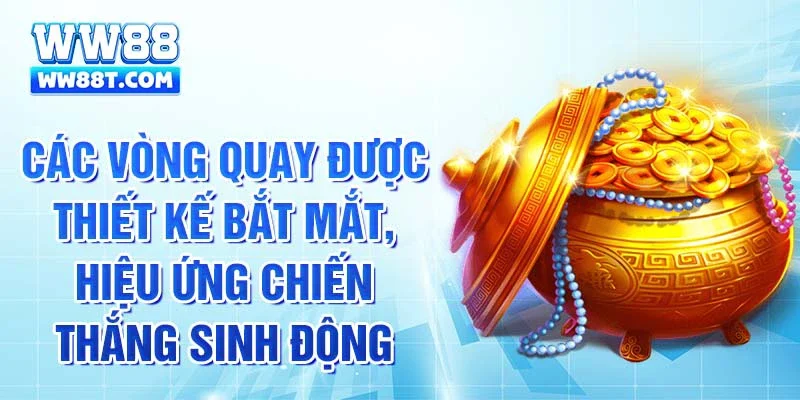 Các vòng quay được thiết kế bắt mắt, hiệu ứng chiến thắng sinh động